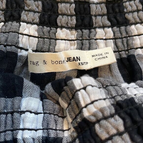 Rag & Bone Drew Gingham Off the shoulder blouse XS - Picture 6 of 7